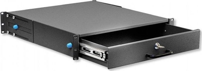 Attēls no Intellinet Network Solutions Szuflada Rack 19" 2U z zamkiem 465mm czarna (I-CASE KEY-2BK)