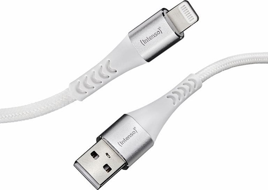 Изображение Intenso USB Cable A315L Nylon 1,5m white USB-A / Lightning 12W