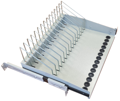 Attēls no Izvelkamais 19" plaukts planšetdatoriem, klēpjdatoriem, viedtālruņiem 175x483x340mm