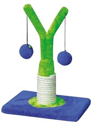 Изображение Yarro International Drapak Mini Drzewko zielono-niebieski 18x18x32cm