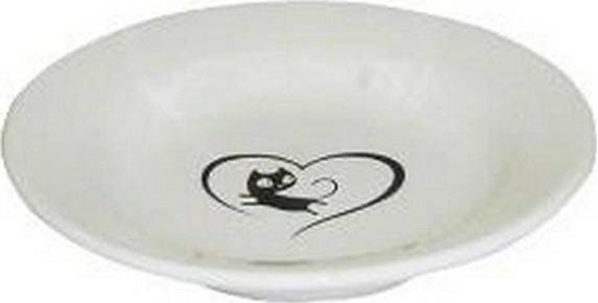 Picture of Yarro International YARRO MISKA CER DLA KOTA Z SERDUSZKIEM BIAA 15,5 x 3 CM