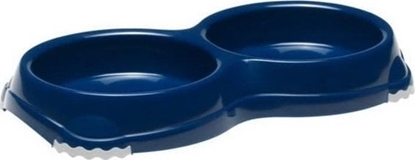 Picture of Yarro International YARRO MISKA PLASTIK PODWÓJNA DLA KOTA     GRANATOWA 2x0,2l