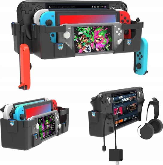 Picture of JYS Uchwyt Mocowanie Na cian ciana Do Nintendo Switch / Switch Oled / Switch Lite / Steam Deck + Akcesoria / Ns247