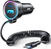 Picture of Joyroom Fast car charger 3 in 1 with USB Type C cable 1.5m 55W Black
