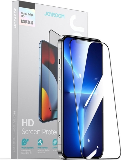 Изображение Joyroom Joyroom Knight 2,5D TG szko hartowane do iPhone 14 Plus na cay ekran z ramk przezroczysty (JR-H03)