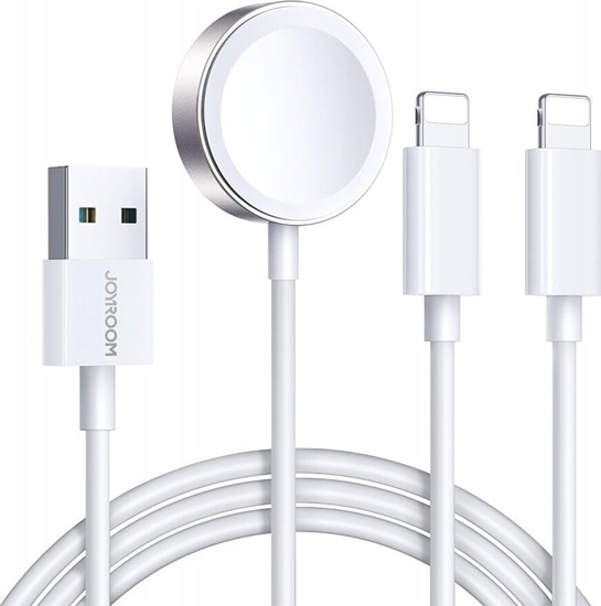 Picture of Joyroom Kabel 3w1 Joyroom S-IW007 USB-A / adowarka magnetyczna, USB-A, Lightning 1.2m biay