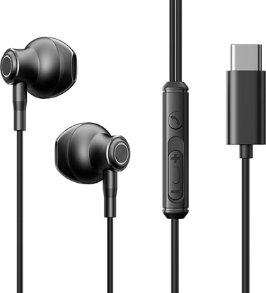 Attēls no Joyroom TYPE-C Series JR-EC07 USB-C in-ear headphones metal Black