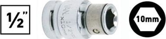 Изображение Jonnesway Adapter do bitów 1/2" na 10mm (S44H4210)