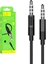 Attēls no Kabel . KABEL STEREO DENMEN JACK DO JACK 3,5 CALA  CZARNY 1M DX01