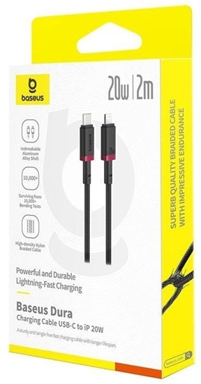Picture of Kabel USB Baseus USB-C - Lightning 2 m Czerwono-czarny (P10377800U01-03)