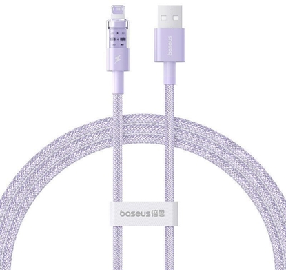Attēls no Kabel USB Baseus USB-A - Lightning 1 m Fioletowy (P10373003511-00)