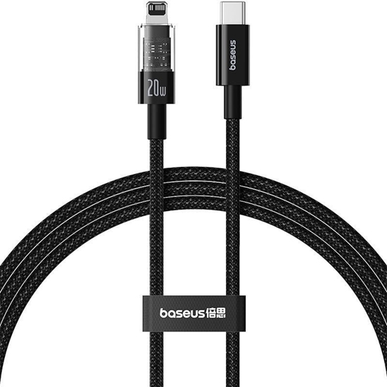 Изображение Kabel USB Baseus USB-C - Lightning 1 m Czarny (P10373001111-00)