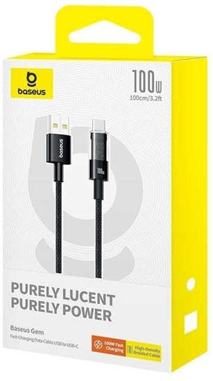 Изображение Kabel USB Baseus USB-A - USB-C 1 m Czarny (P10373002111-00)
