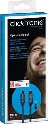 Изображение Kabel Clicktronic Toslink - Toslink 0.5m granatowy (70365)