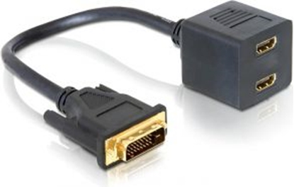 Picture of Delock Adapter DVI 24+1 male to 2 x HDMI female