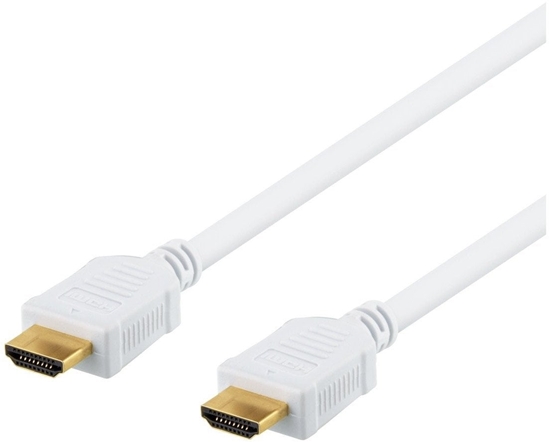 Изображение Kabel Deltaco DELTACO High-Speed HDMI cable, 7m, Ethernet, 4K UHD, white