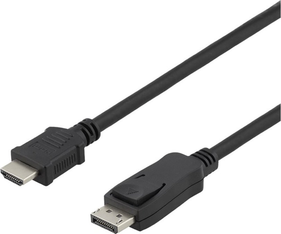 Изображение Kabel Deltaco Kabelis DELTACO DisplayPort  HDMI, 4K UHD, 3m, juodas / DP-3030-K / 00110013
