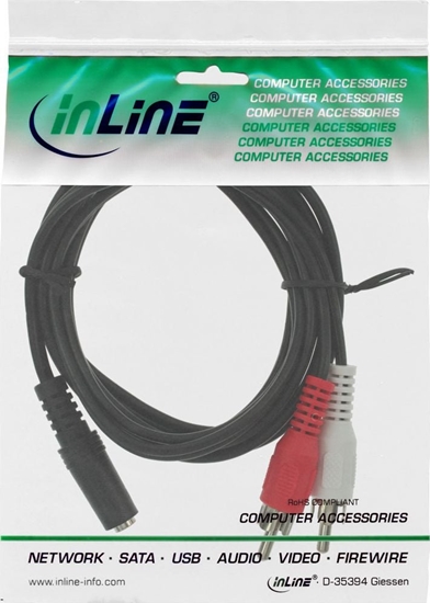 Picture of Kabel InLine Jack 3.5mm - RCA (Cinch) x2 1m czarny (89940A)