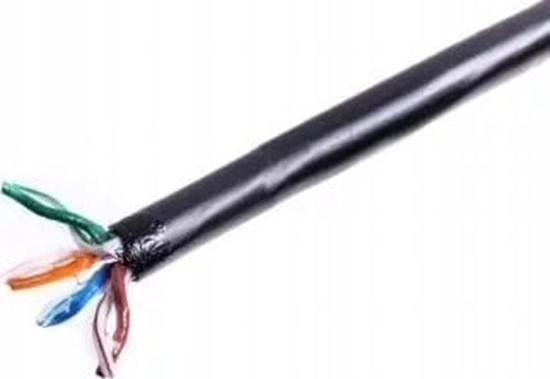 Изображение Kabel instalacyjny zewntrzny elowany DIGITUS kat.5e, U/UTP, AWG24/1, PE, 500m, czarny, szpula