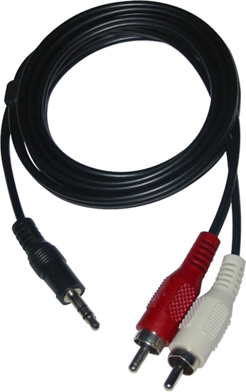 Picture of Kabel Neutralle Audio Kabel Jack (3,5mm) M - 2x CINCH M, 3m, czarny, Logo blistr