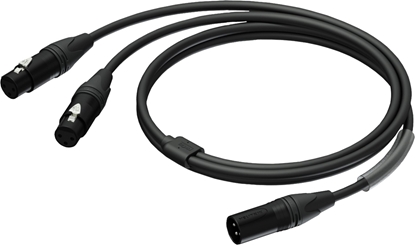 Изображение Kabel Procab PROCAB PRA736/1.5 Mskie zcze XLR  2 x eskie zcze XLR, UltraFlex, 1,5 m