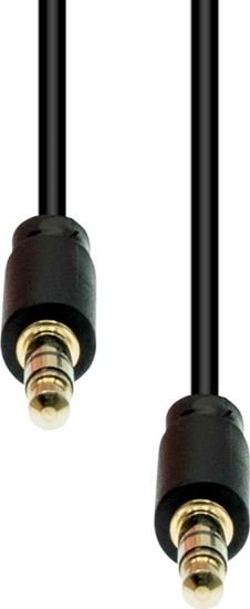 Picture of Kabel ProXtend Mini-Jack 3-Pin Slim Cable M-M Black 2M