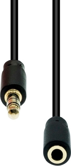 Изображение Kabel ProXtend Mini-Jack 4-Pin Slim Extension Cable Black 1M