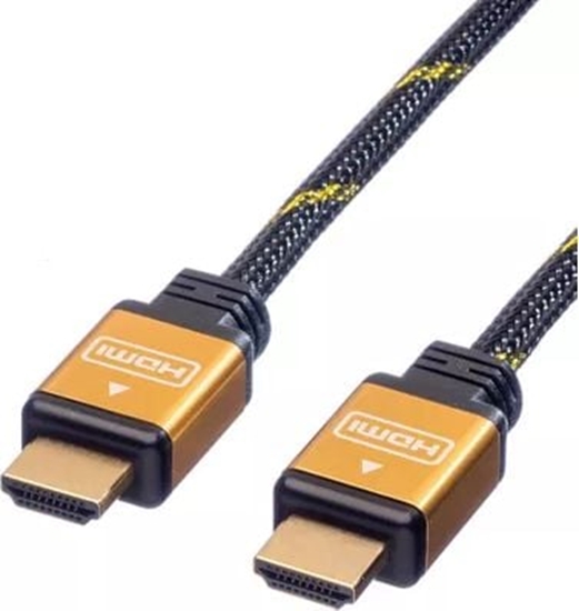 Picture of Kabel Roline HDMI - HDMI 1m czarny zoty (JAB-757811)