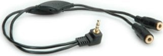 Picture of Roline Y Audio Cable with 3.5 mm Stereo Plug (2x speaker lines), Volume Control