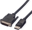 Attēls no Roline DisplayPort Cable, DP-DVI (24+1), LSOH, M/M, black, 1.5 m