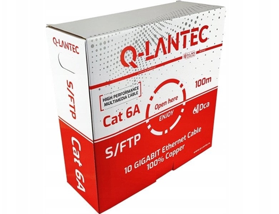 Изображение Kabel S/FTP kat.6A LSOH Dca 100m 4x2x23AWG (10Gb/s) Q-LANTEC - 10 lat gwarancji