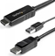 Attēls no Kabel StarTech DisplayPort - HDMI + USB-A 3m czarny (HD2DPMM3M)