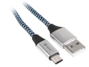 Picture of Kabel USB 2.0 Type-C A męski - C męski 1,0m czarno-niebieski