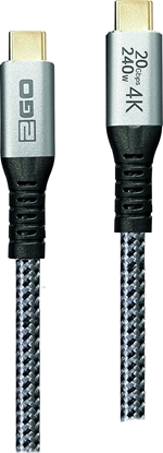 Изображение Kabel USB 2GO USB-C - USB-C 1.2 m Czarny (797514)