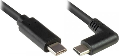 Attēls no Kabel USB Alcasa USB-C - USB-A 0.5 m Czarny (GC-M0260)