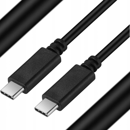 Picture of Kabel USB Art USB-C - USB-C 2 m Czarny (KABUSBC OEM-C6-2)