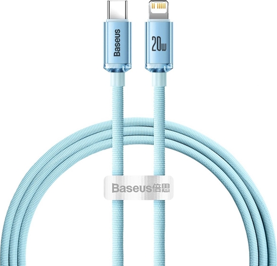 Picture of Kabel USB Baseus USB-C - Lightning 1.2 m Jasnoniebieski (BSU3637)