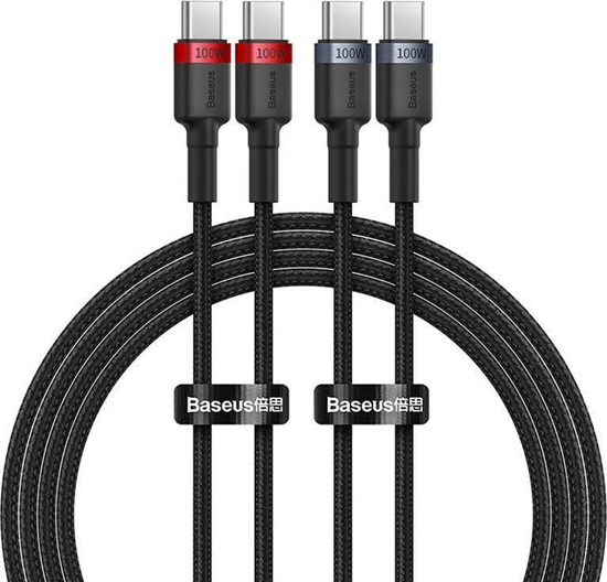 Изображение Kabel USB Baseus USB-C - USB-C 2 m Czarny (BSU4886)