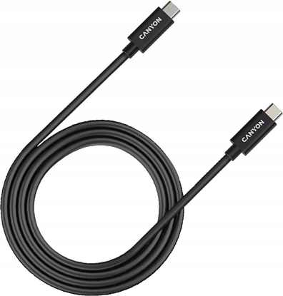 Изображение Kabel USB Canyon USB-C - USB-C 1 m Czarny (XUB2792QSC-B5)