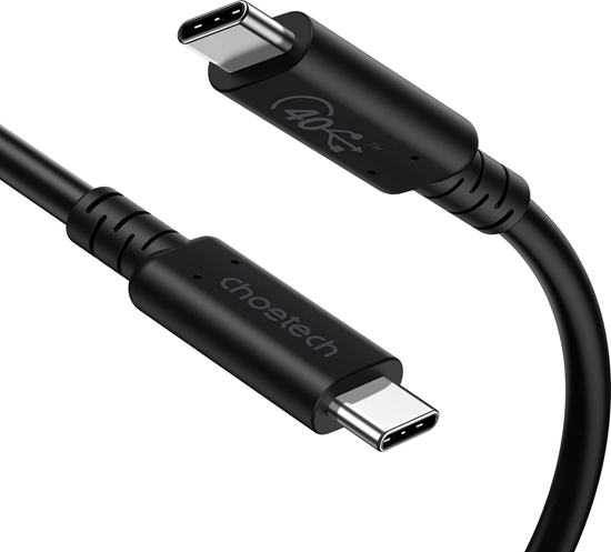 Picture of Kabel USB Choetech USB-C - USB-C 0.8 m Czarny (XCC-1028)