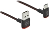 Picture of Delock EASY-USB 2.0 Cable Type-A male to USB Type-C™ male angled up / down 0.2 m black