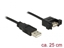 Изображение Delock Cable USB 2.0 Type-A male > USB 2.0 Type-A female panel-mount 0.25 m