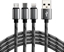 Attēls no Kabel USB EverActive USB-A - USB-C + microUSB + Lightning 1.2 m Szary (CBB-1.2MCI)