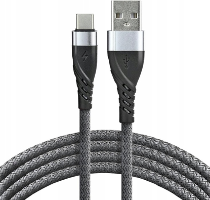 Attēls no Kabel USB EverActive USB-A - USB-C 2 m Szary (CBB-2CG)