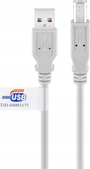 Picture of Kabel USB Goobay USB-A - USB-B 3 m Szary (50832)