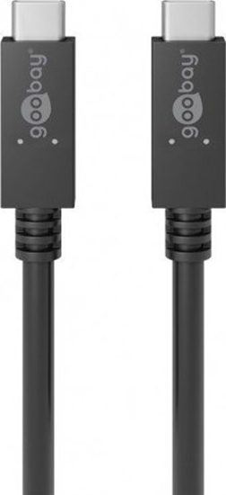 Изображение Kabel USB Goobay USB-C - USB-C 1 m Czarny (49254)