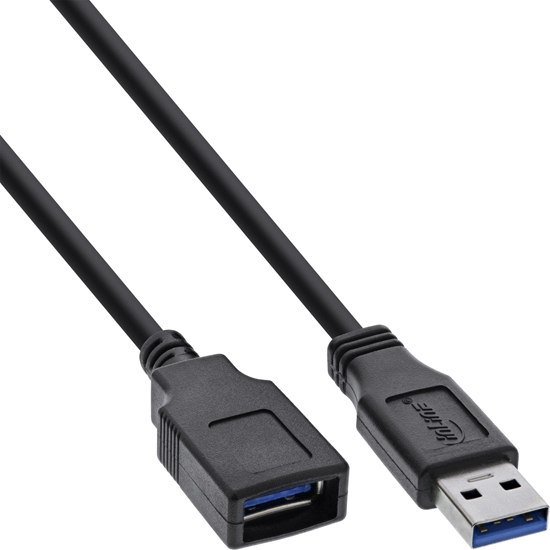 Picture of Kabel USB InLine USB-A - USB-A 1 m Czarny (B-35610)