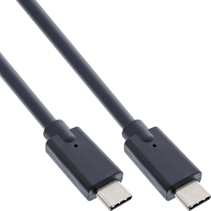 Attēls no Kabel USB InLine USB-C - USB-C 0.3 m Czarny (35707A)