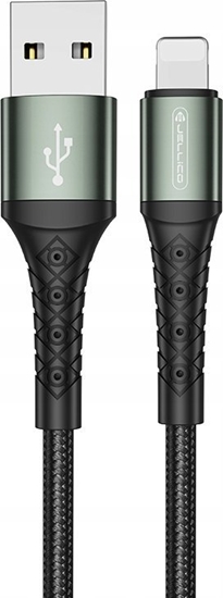 Изображение Kabel USB Jellico USB-A - Lightning 2 m Czarny (6974929202880)
