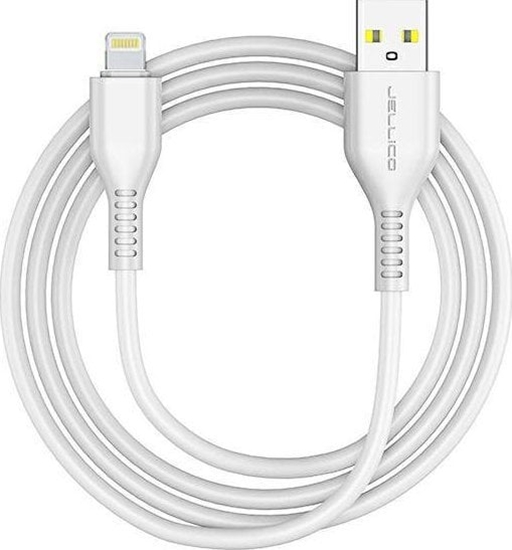 Изображение Kabel USB Jellico USB-A - Lightning 1 m Biay (6972310641195)